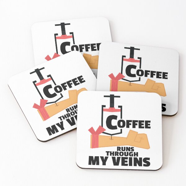 Item preview, Coffee Runs Through My Veins Shot Injection IV Meme Caffeine Druggie Biggest Fan Caffeine Lover designed and sold by doseofwin.