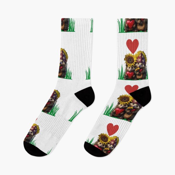 Item preview, Happy Valentines Day Gnomes With Leopard Sunflower Valentine designed and sold by california87.