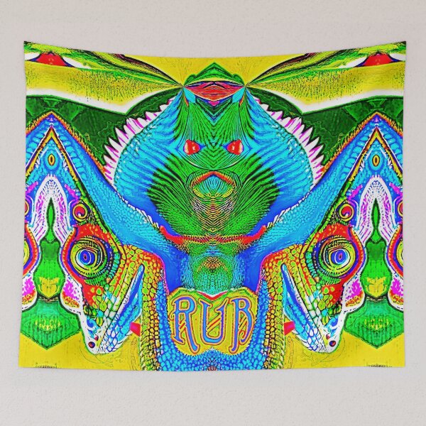 Item preview, AMAZING ABSTRACT PAINTING IGUANA ARUBA CARIBBEAN ISLAND - ARUBA A HAPPY ISLAND. designed and sold by Ralek.