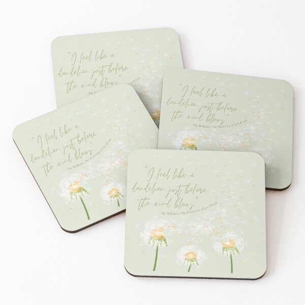 Item preview, Dandelion before the wind blows Book Quote designed and sold by musicalsandtea.