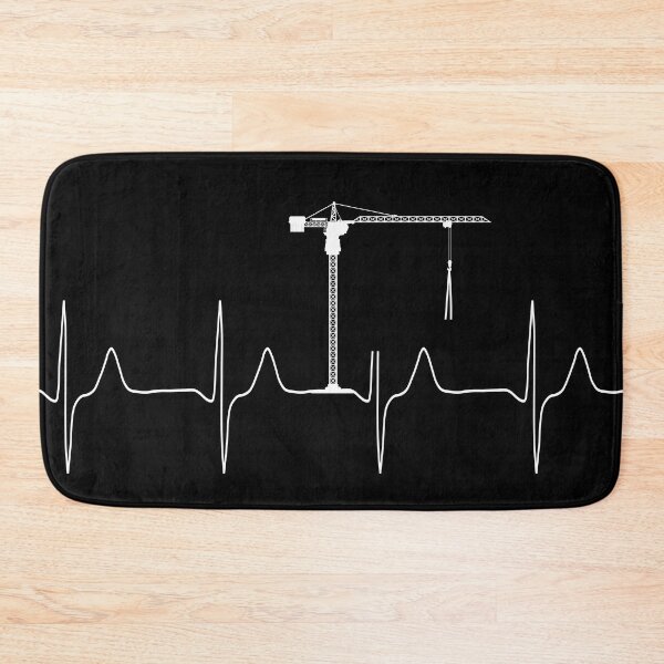 Item preview,  My heart beats for construction cranes (dark background) designed and sold by Jeeb-Arts.