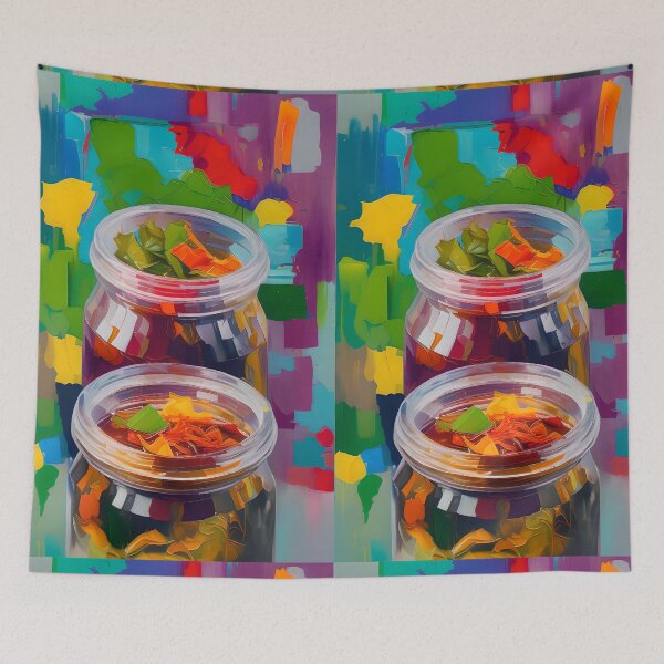 Item preview, Jars of Kimchi, Colourful Food Composition designed and sold by FewBits.