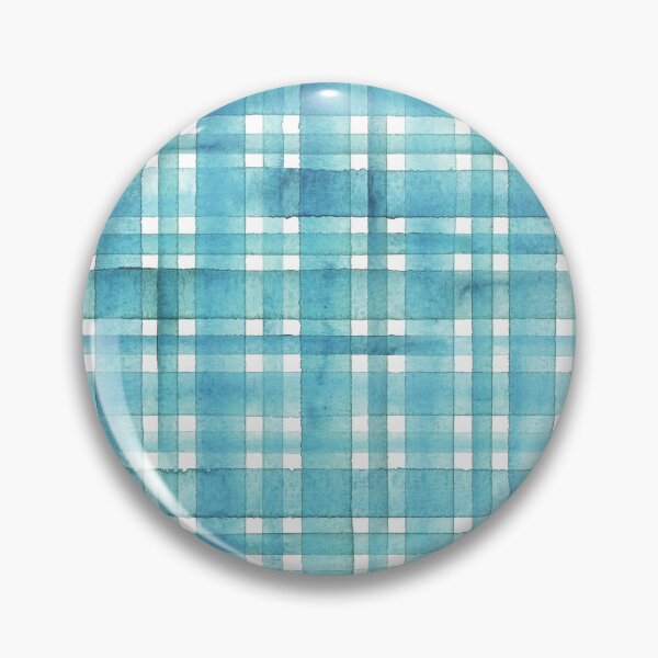 Item preview, Watercolor stripe plaid seamless pattern. Teal blue turquoise stripes background designed and sold by olgersart.