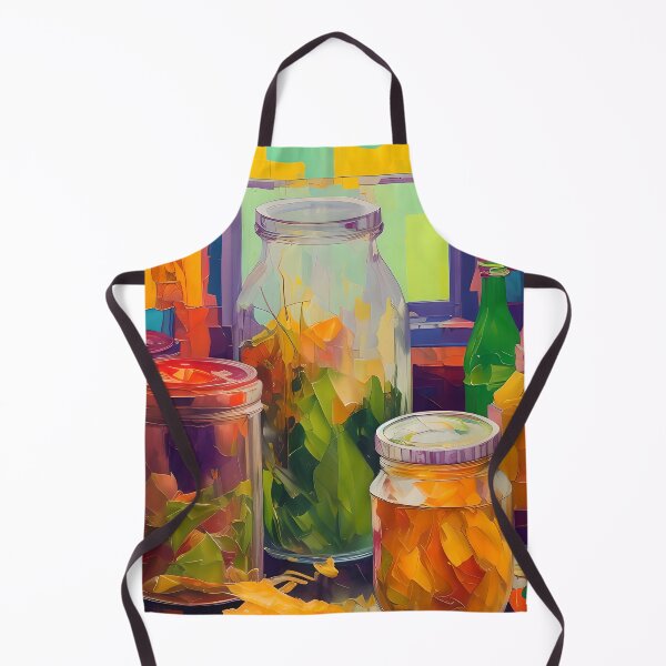 Item preview, Jars of Kimchi on in a Room, Colourful Food Composition designed and sold by FewBits.
