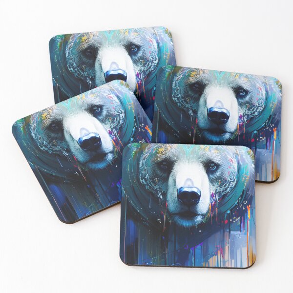 Item preview, Abstract bear portrait designed and sold by WildMountainArt.