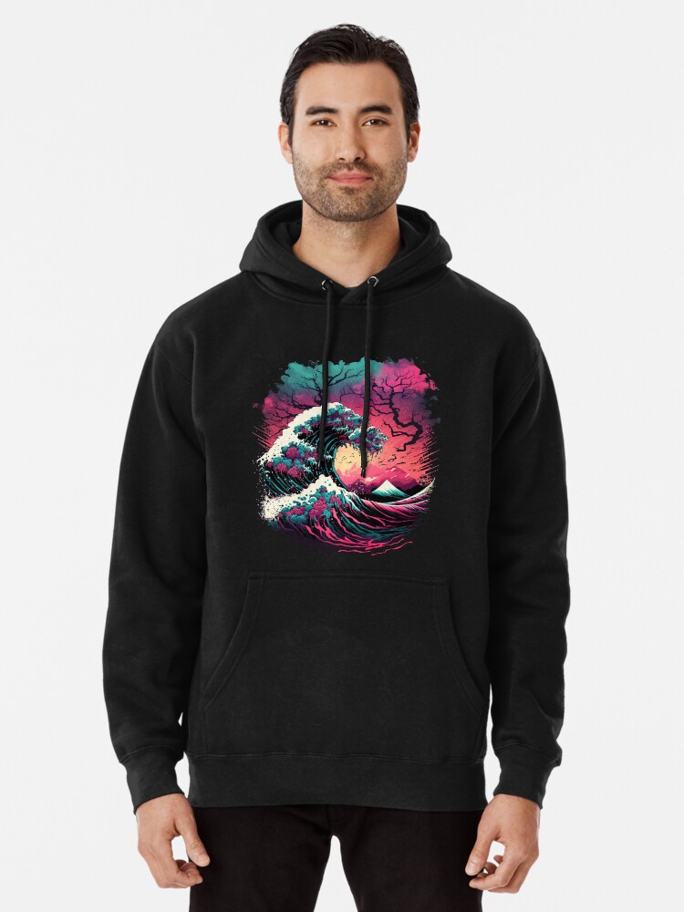 Japanese waves hoodie best sale