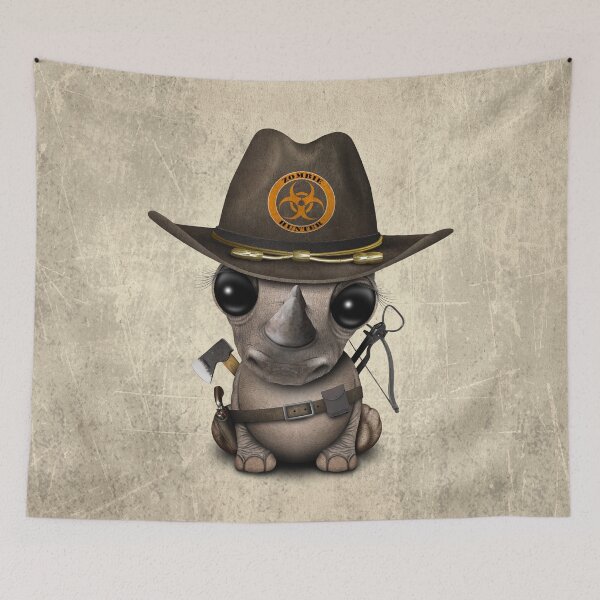 Item preview, Baby Rhino Zombie Hunter designed and sold by JeffBartels.
