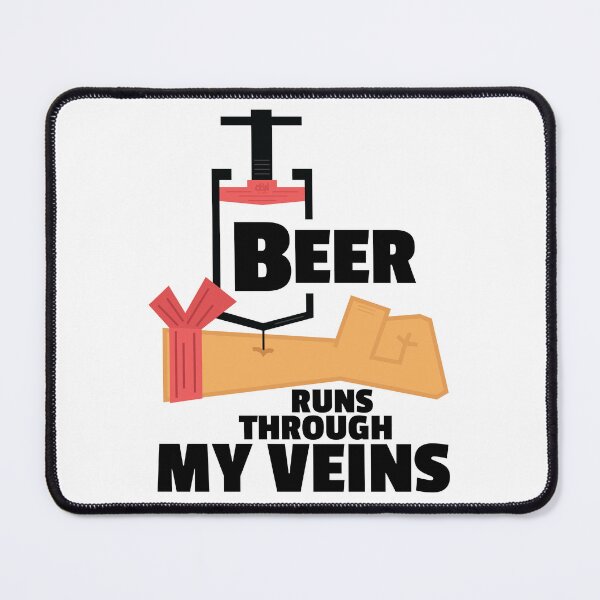 Item preview, Beer Runs Through My Veins Shot Arm Injection Beer IV Vaccine Man Cave Getting High Beeraholic Junkie Addict designed and sold by doseofwin.
