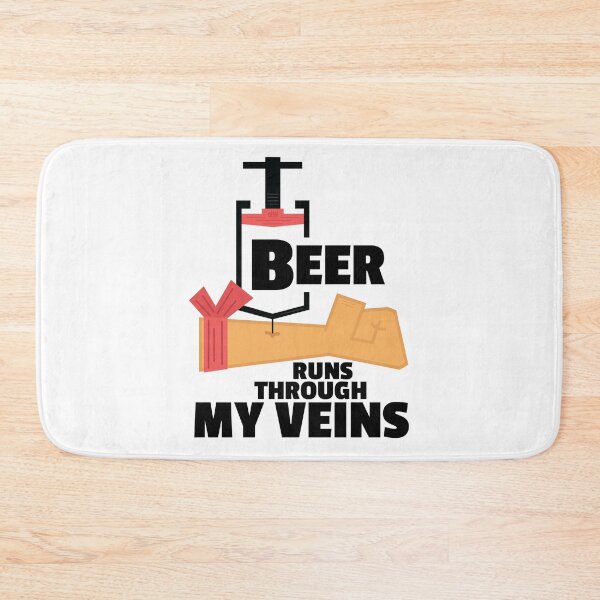 Item preview, Beer Runs Through My Veins Shot Arm Injection Beer IV Vaccine Man Cave Getting High Beeraholic Junkie Addict designed and sold by doseofwin.