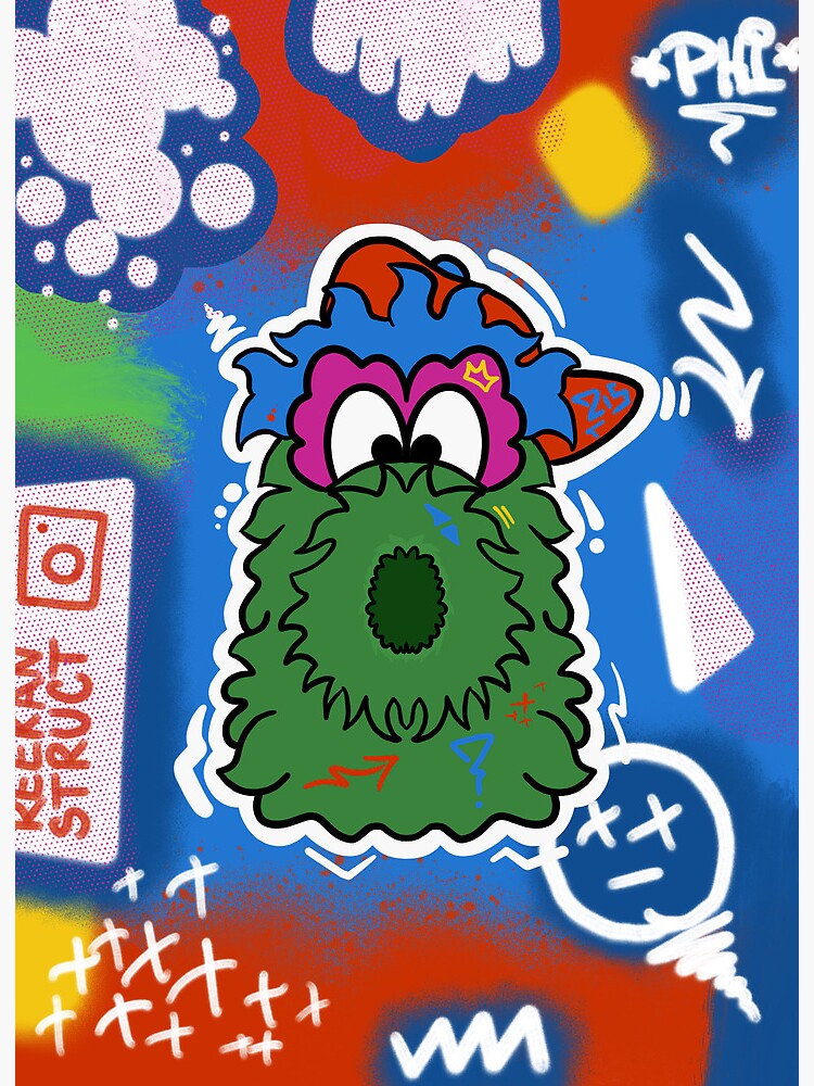 Phillie Phanatic Stamp Art