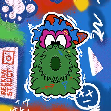 Philadelphia Phillies Phillie Phanatic Cartoon Type Mascot Die-Cut MAGNET 