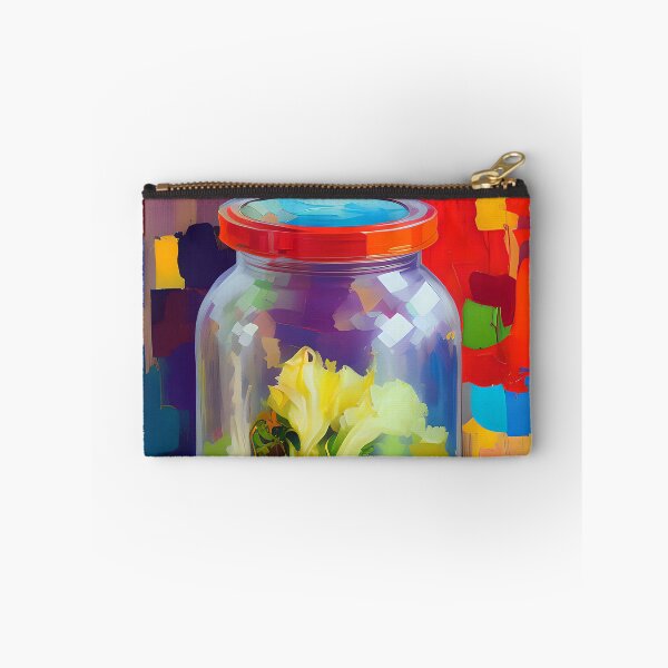 Item preview, Jar of Veggies Ready to Pickle, Colourful Food Composition designed and sold by FewBits.
