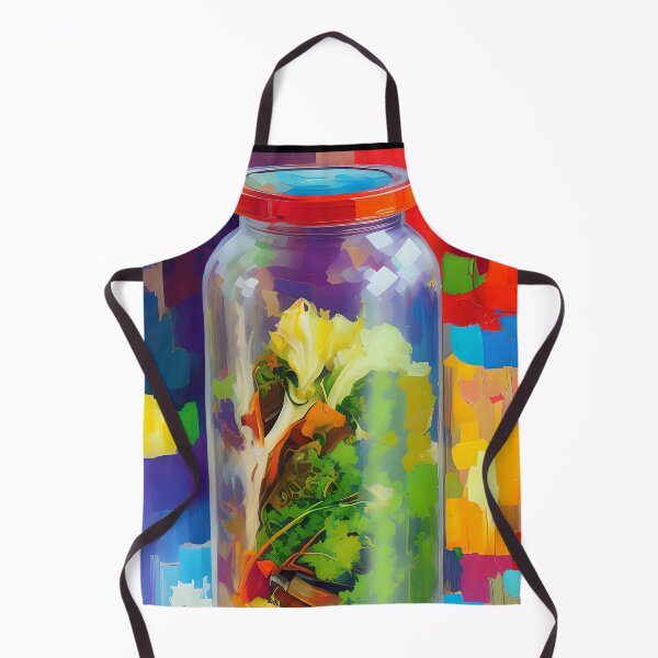 Item preview, Jar of Veggies Ready to Pickle, Colourful Food Composition designed and sold by FewBits.