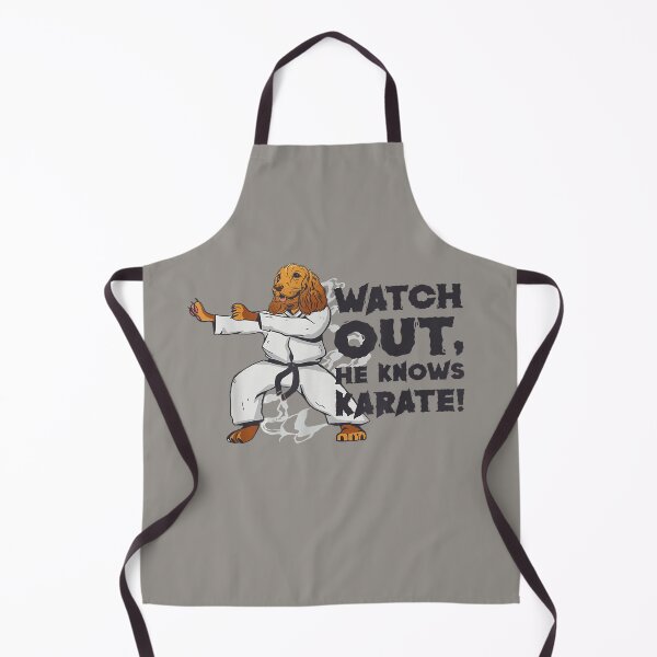 Item preview, Watch Out, He Knows Karate Dog Karate Martial Arts T-Shirt designed and sold by Larcossee ⭐⭐⭐⭐⭐.