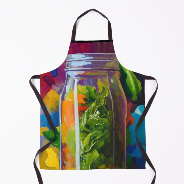 Item preview, Jar of Veggies Ready to Pickle, Colourful Food Composition designed and sold by FewBits.