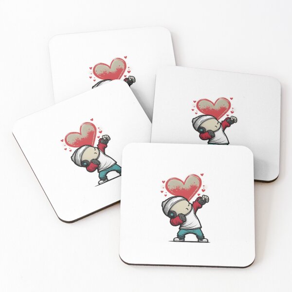 Item preview, dabbing heart funny mens kids boys valentines day  designed and sold by EROUISE.