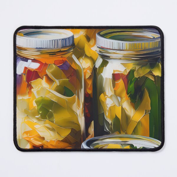 Item preview, Jars of Veggies Ready to Pickle, Colourful Food Composition designed and sold by FewBits.