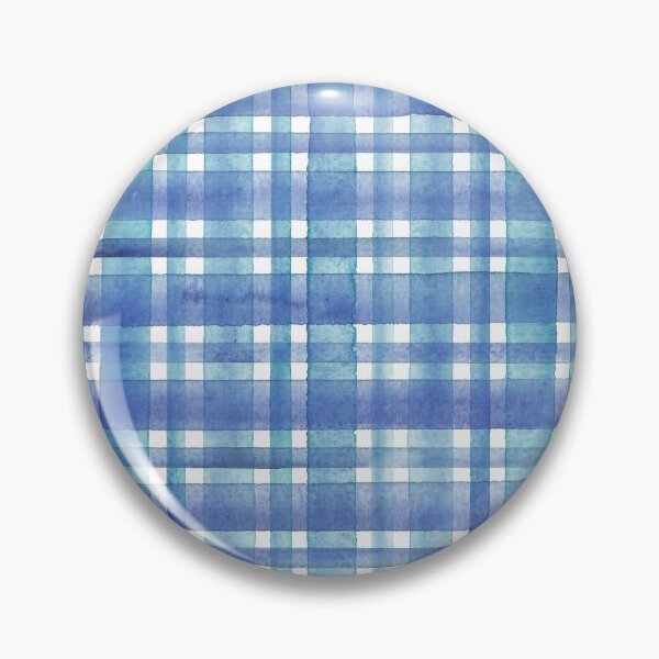 Item preview, Watercolor stripe plaid seamless pattern. Blue and teal stripes on white background designed and sold by olgersart.