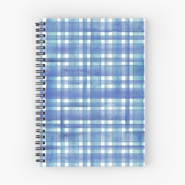 Item preview, Watercolor stripe plaid seamless pattern. Blue and teal stripes on white background designed and sold by olgersart.
