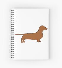 dachshund red silhouette Spiral Notebook