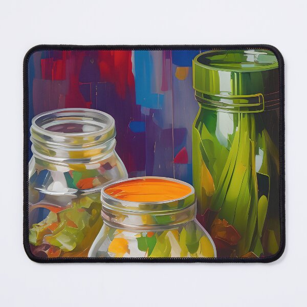 Item preview, Jars of Veggies Ready to Pickle, Colourful Food Composition designed and sold by FewBits.