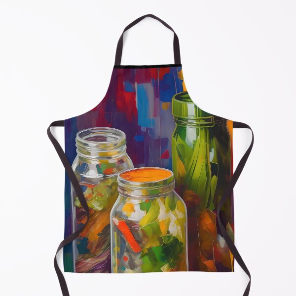 Item preview, Jars of Veggies Ready to Pickle, Colourful Food Composition designed and sold by FewBits.