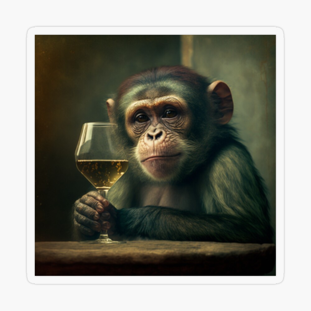 Monkey Beer Can Pint Glass - Fun Wild Animal Themed Decor and