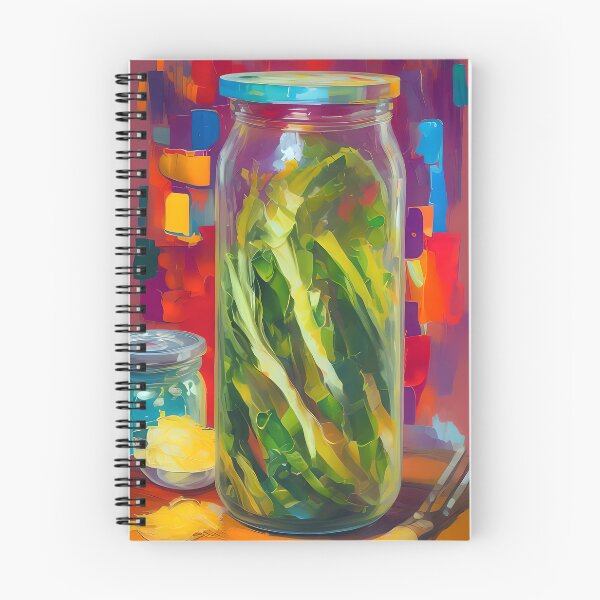 Item preview, Jar of Veggies Ready to Pickle, Colourful Food Composition designed and sold by FewBits.