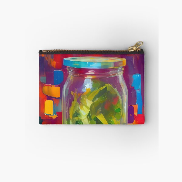 Item preview, Jar of Veggies Ready to Pickle, Colourful Food Composition designed and sold by FewBits.