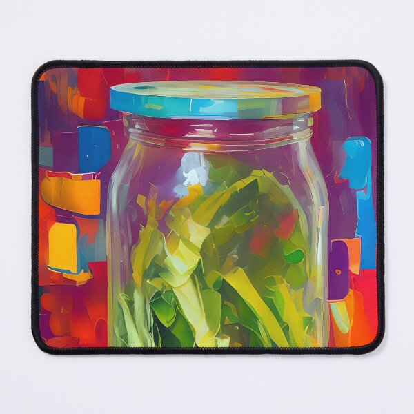 Item preview, Jar of Veggies Ready to Pickle, Colourful Food Composition designed and sold by FewBits.