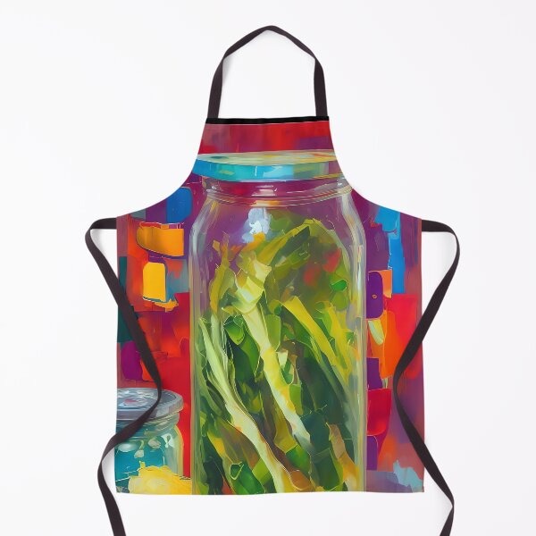 Item preview, Jar of Veggies Ready to Pickle, Colourful Food Composition designed and sold by FewBits.