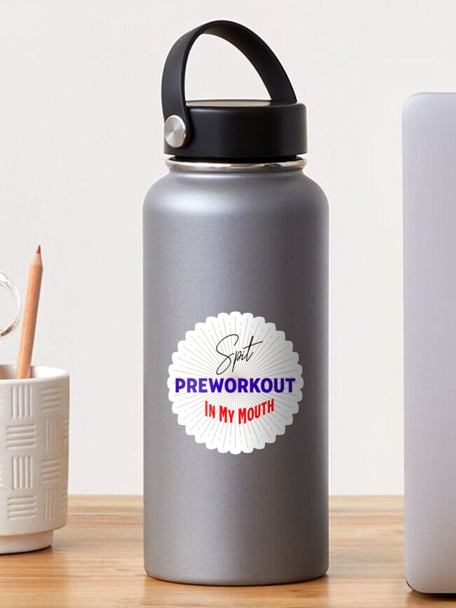 Pre Workout Bottle, Stainless Steel Blender Bottle, Gym Motivation