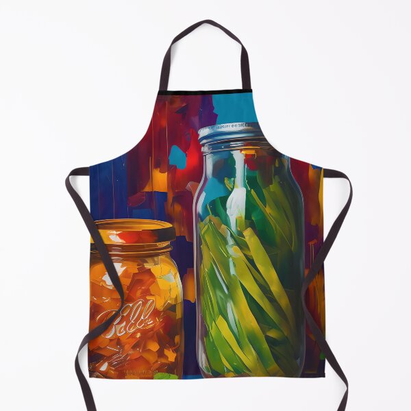 Item preview, Jars of Veggies Ready to Pickle, Colourful Food Composition designed and sold by FewBits.