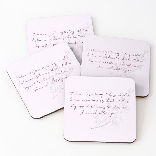Item preview, Peach Blossom Spring Stories Book Quote designed and sold by musicalsandtea.