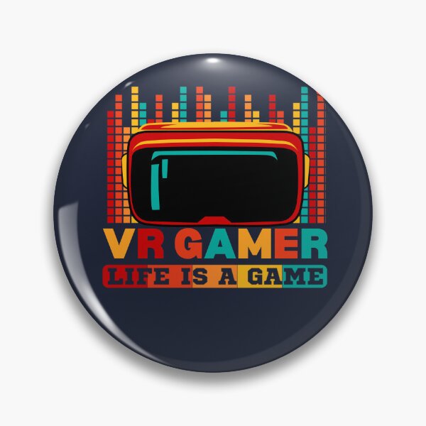 Item preview, VR Gamer Life Is A Game Colorful Kids VR DEsign Virtual Reality Headset Digital Pixelated designed and sold by DadJokeDescript.