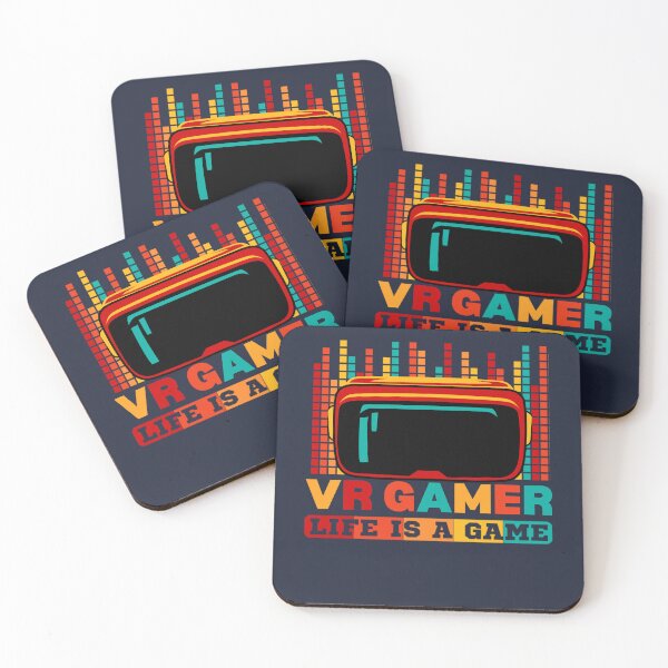 Item preview, VR Gamer Life Is A Game Colorful Kids VR DEsign Virtual Reality Headset Digital Pixelated designed and sold by DadJokeDescript.