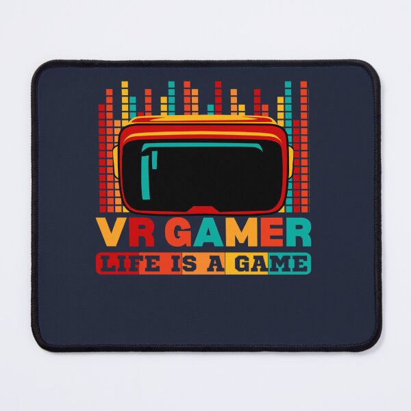 Item preview, VR Gamer Life Is A Game Colorful Kids VR DEsign Virtual Reality Headset Digital Pixelated designed and sold by DadJokeDescript.