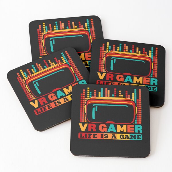 Item preview, VR Gamer Life is A Game Colorful Kids VR Design Headset Digital Pixelated Metaverse designed and sold by DadJokeDescript.