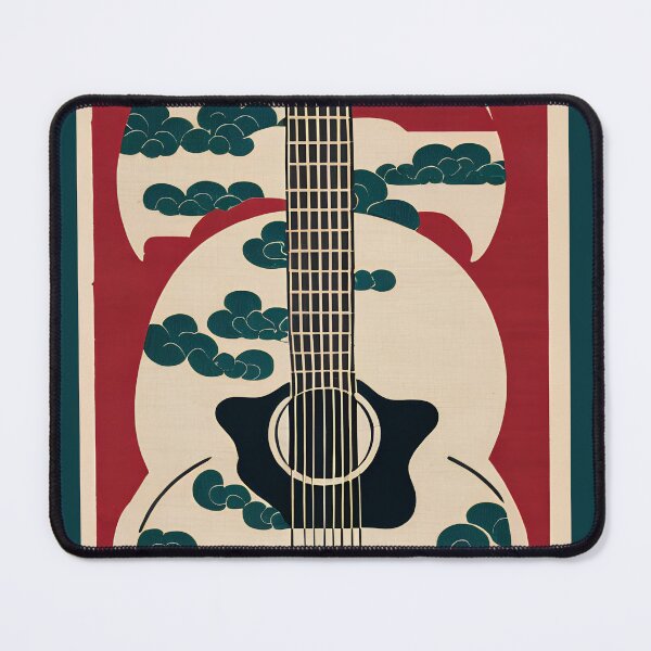 Item preview, Acoustic Guitar Japanese Style Abstract Artwork designed and sold by redjaygraphics.