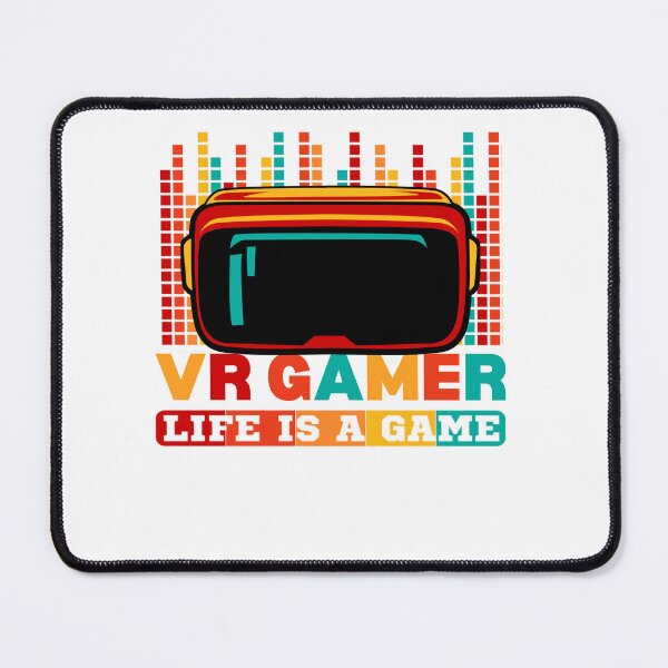 Item preview, VR Gamer Life is A Game Colorful Kids VR Design Headset Digital Pixelated Metaverse designed and sold by DadJokeDescript.