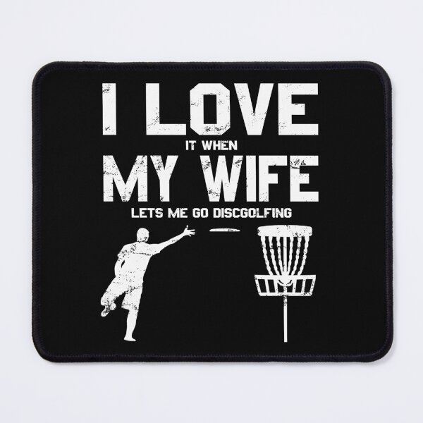 Item preview, I Love My Wife Discgolf Funny Frisbee designed and sold by StrongShirts.