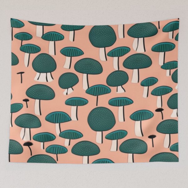 Item preview, Cottagecore Mushroom Pattern designed and sold by SquishStitches.
