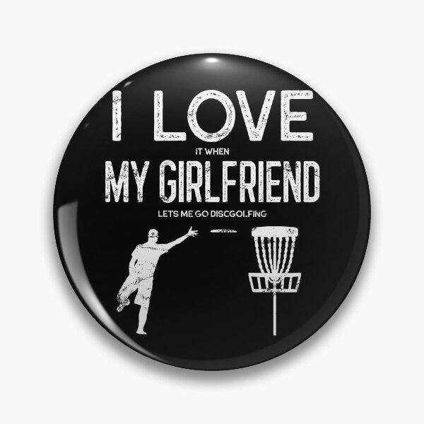 Item preview, I Love My Girlfriend Discgolf Funny Frisbee designed and sold by StrongShirts.