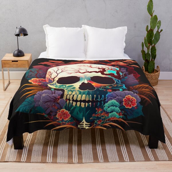 Item preview, The Macabre Majesty of a Floral Skull designed and sold by moroccan-stret.
