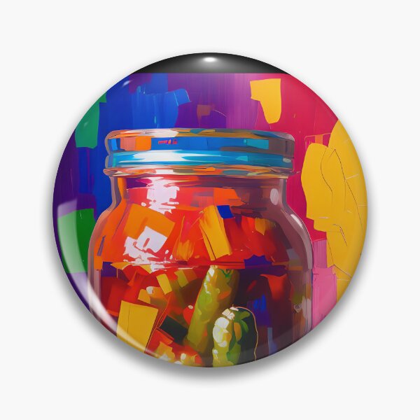 Item preview, Jar of Pickled Peppers. Colourful Food Composition. designed and sold by FewBits.