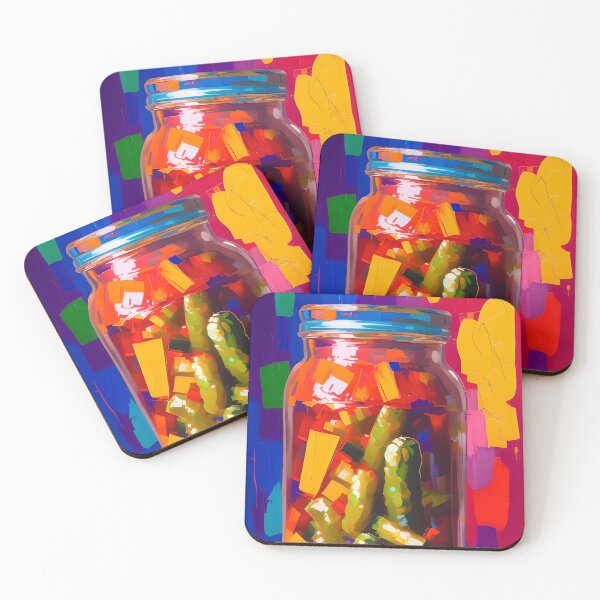 Item preview, Jar of Pickled Peppers. Colourful Food Composition. designed and sold by FewBits.
