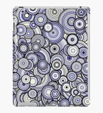 Particle Circles, Blue and Pale Yellow iPad Case/Skin