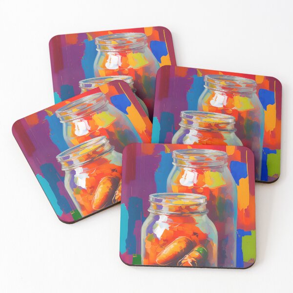 Item preview, Jars of Pickled Veggies. Colourful Food Composition. designed and sold by FewBits.