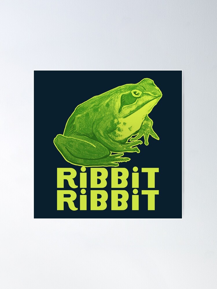 Ribbit Ribbit Frog Poster for Sale by Ztudio