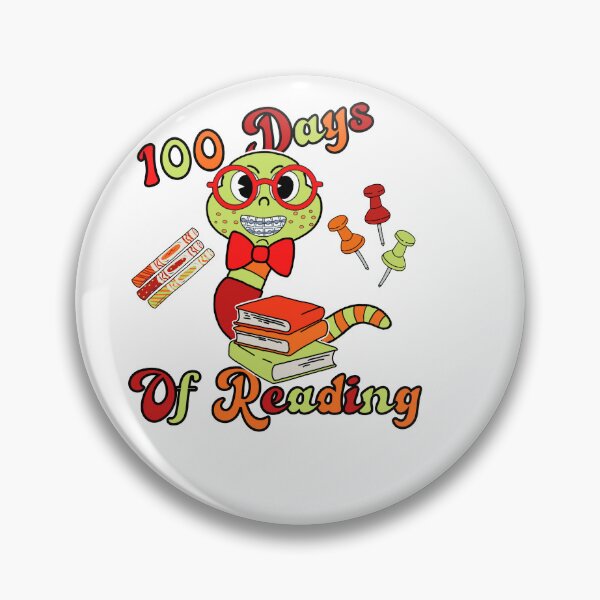 Item preview, 100 Days of Reading Cute Book Worm School designed and sold by GarnersDesigns.